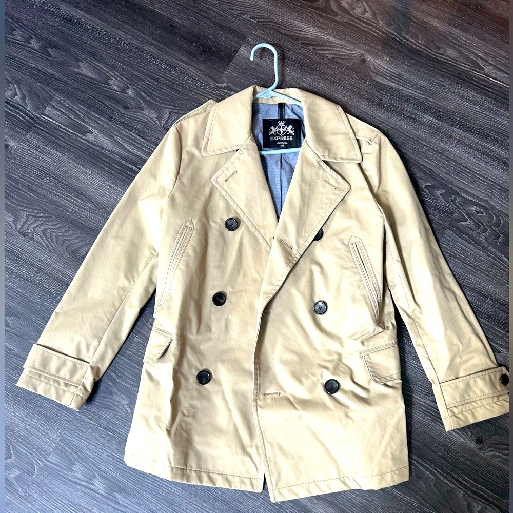 Men’s Express size Small Tan Peacoat